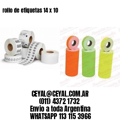 rollo de etiquetas 14 x 10
