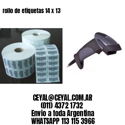 rollo de etiquetas 14 x 13