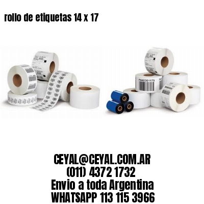 rollo de etiquetas 14 x 17