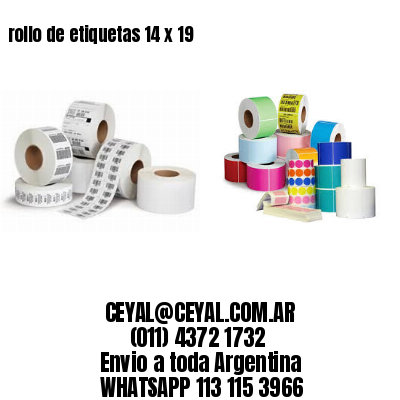 rollo de etiquetas 14 x 19