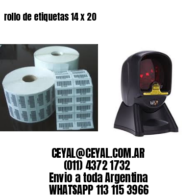 rollo de etiquetas 14 x 20