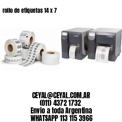 rollo de etiquetas 14 x 7