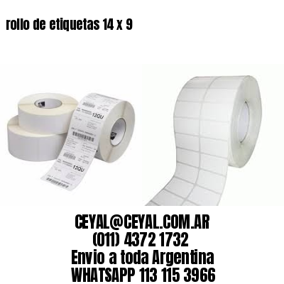 rollo de etiquetas 14 x 9
