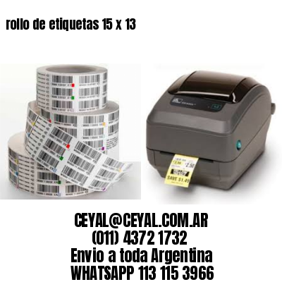 rollo de etiquetas 15 x 13