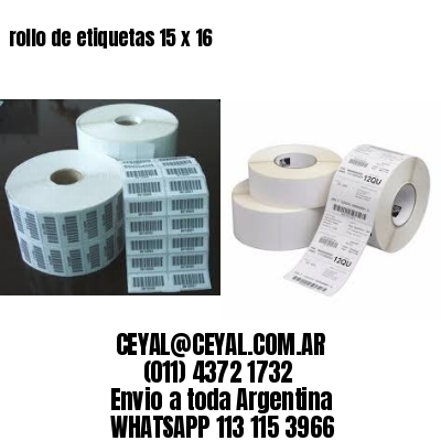 rollo de etiquetas 15 x 16