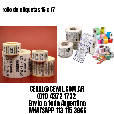 rollo de etiquetas 15 x 17