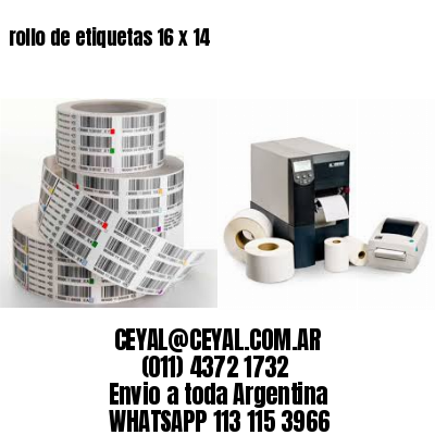rollo de etiquetas 16 x 14