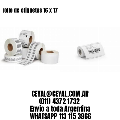 rollo de etiquetas 16 x 17