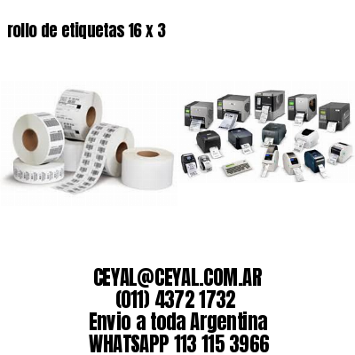 rollo de etiquetas 16 x 3