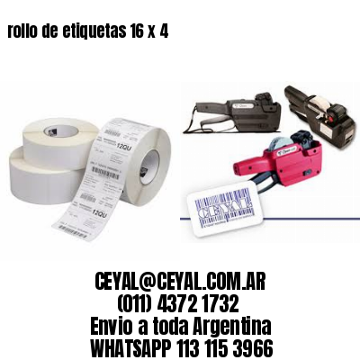 rollo de etiquetas 16 x 4