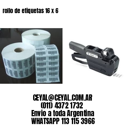 rollo de etiquetas 16 x 6
