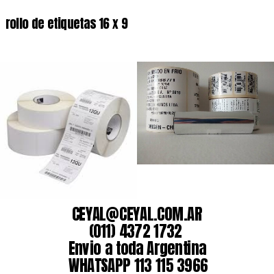 rollo de etiquetas 16 x 9