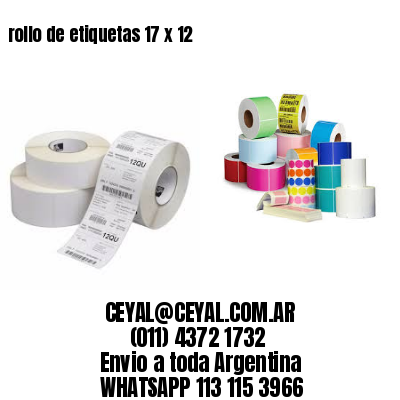 rollo de etiquetas 17 x 12