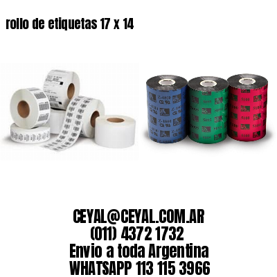 rollo de etiquetas 17 x 14