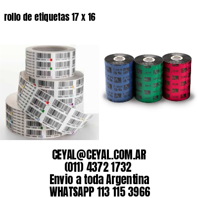 rollo de etiquetas 17 x 16