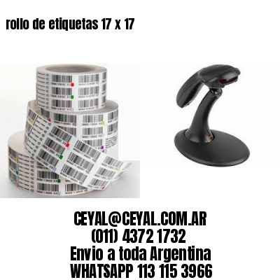 rollo de etiquetas 17 x 17