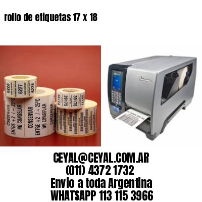 rollo de etiquetas 17 x 18