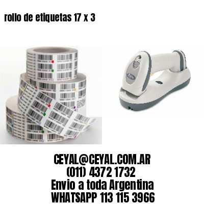 rollo de etiquetas 17 x 3