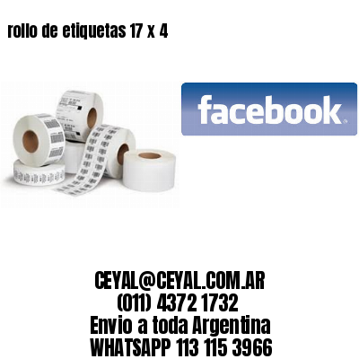rollo de etiquetas 17 x 4