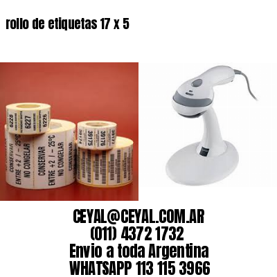 rollo de etiquetas 17 x 5