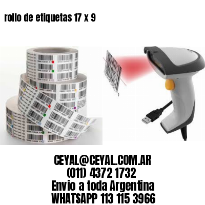 rollo de etiquetas 17 x 9