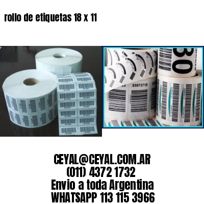 rollo de etiquetas 18 x 11