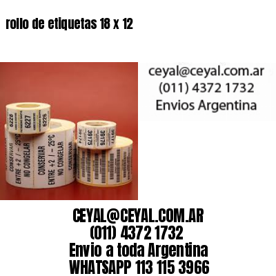 rollo de etiquetas 18 x 12