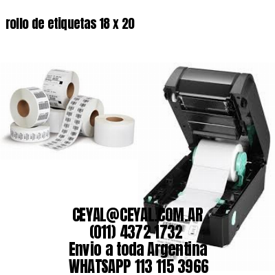 rollo de etiquetas 18 x 20