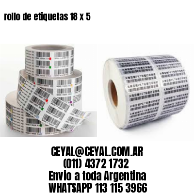 rollo de etiquetas 18 x 5