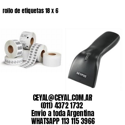rollo de etiquetas 18 x 6