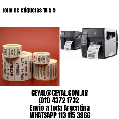 rollo de etiquetas 18 x 9