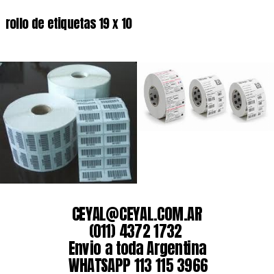 rollo de etiquetas 19 x 10