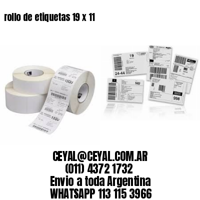 rollo de etiquetas 19 x 11