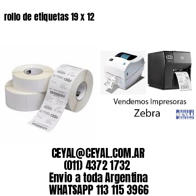 rollo de etiquetas 19 x 12