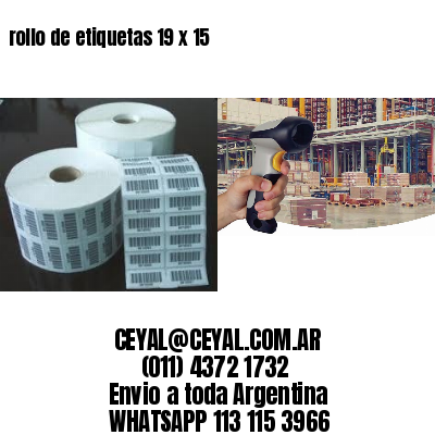 rollo de etiquetas 19 x 15