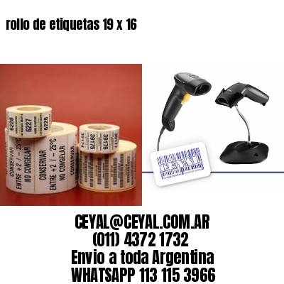 rollo de etiquetas 19 x 16