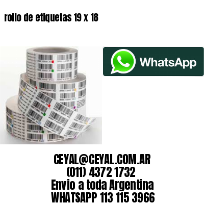 rollo de etiquetas 19 x 18