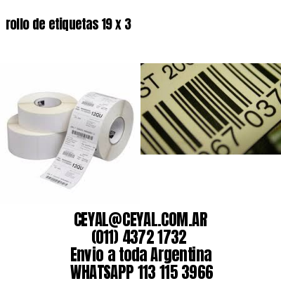 rollo de etiquetas 19 x 3