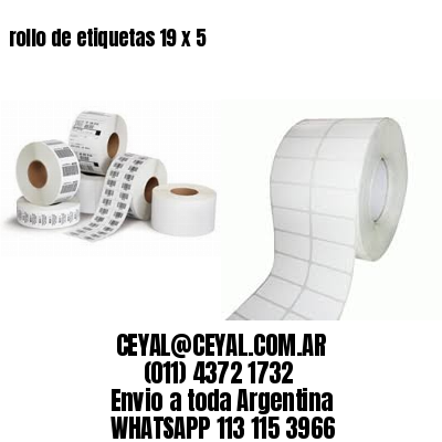 rollo de etiquetas 19 x 5