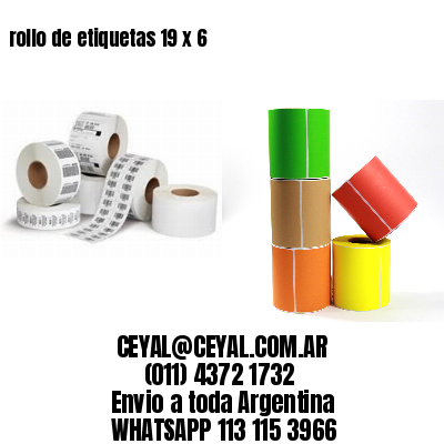 rollo de etiquetas 19 x 6