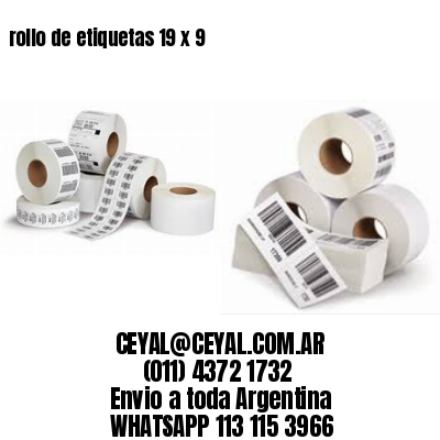 rollo de etiquetas 19 x 9