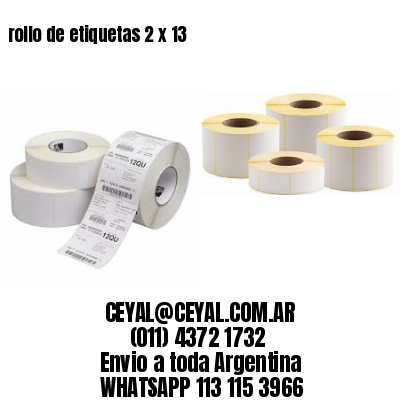 rollo de etiquetas 2 x 13
