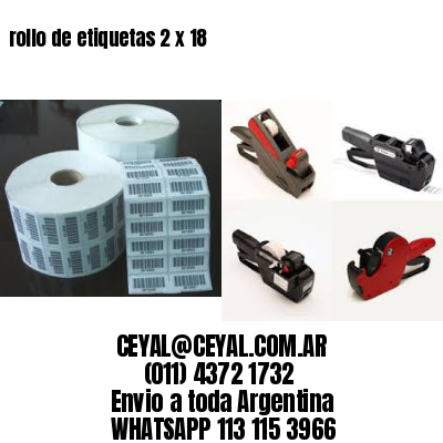 rollo de etiquetas 2 x 18