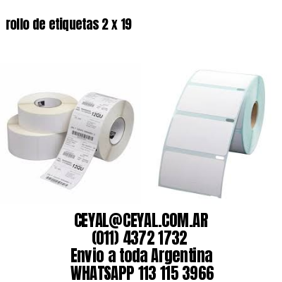 rollo de etiquetas 2 x 19