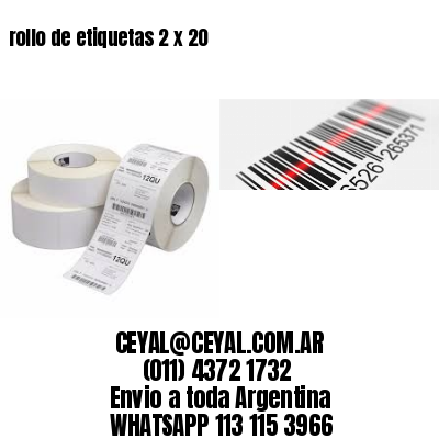 rollo de etiquetas 2 x 20