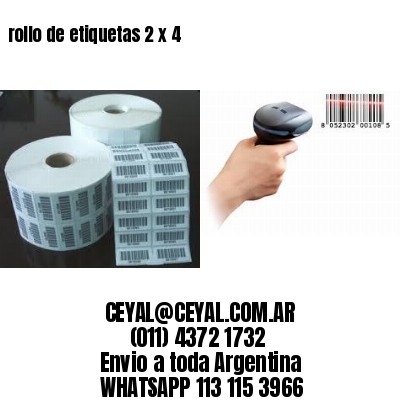 rollo de etiquetas 2 x 4
