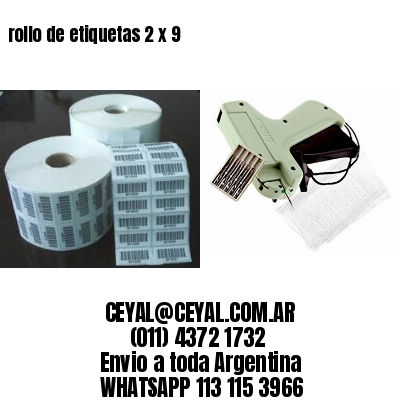 rollo de etiquetas 2 x 9