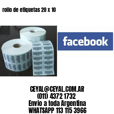 rollo de etiquetas 20 x 10