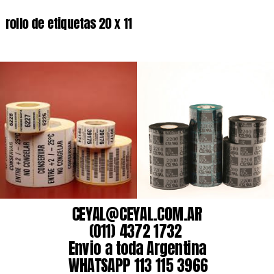 rollo de etiquetas 20 x 11