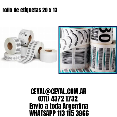 rollo de etiquetas 20 x 13